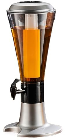 AMYSTY Dispensador De Cerveza Casa Dispensador De Bebidas con Tubo De Hielo For Enfriar Bebidas En El Hogar O En El Bar Dispensador De Bebidas con Grifo(Blue,Silver)