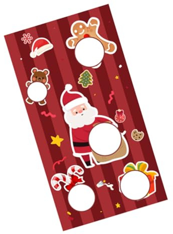 DECORNIJIA Weihnachtliches Sandbeutel Wurfspiel mit Santa Motiv Leichtes Party Toss Game Banner Strapazierfähiges Outdoor Indoor Wurfspiel für Familie Xmas