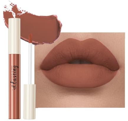 Lucidalabbra antiaderente - Rossetto opaco a lunga tenuta con formula liquida, idratante e nutriente, colori vivaci, finish lucido non appiccicoso, a prova di sbavature per
