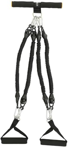 Yardwe Cuerda de Tensión para Fitness Pedal Ajustable, Banda Elástica Resistente y Portátil para Entrenamiento de Fuerza y Ejercicios en Casa, Equipo Multifuncional para Piernas y