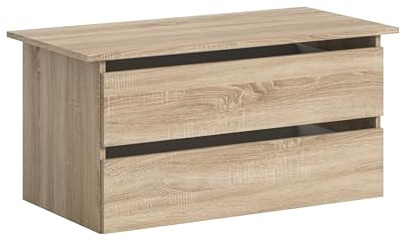 möbelando Schubkasteneinsatz Sonoma Eiche 97x47x48 cm – FSC®-Zertifiziert für 5-türige Kleiderschränke – Ordnungssystem mit Vollauszug für Unterwäsche & Accessoires