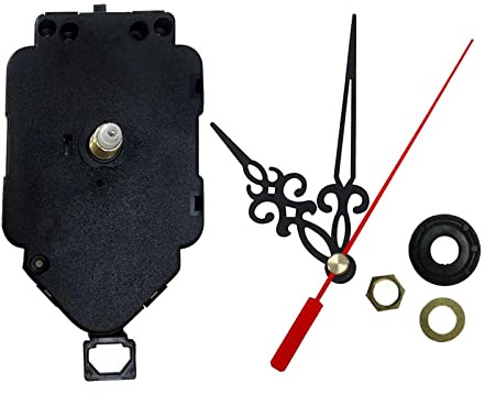 Fenteer Pendeluhr Bewegung Mechanismus DIY Ersatz Ersatz mit 1 Pairs Hände für DIY Uhr Reparatur Liefert, Gewinde 8mm Achse 17mm