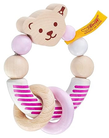 Greifling 64300 aus Holz, rosa, 9,5 cm, Steiff by Selecta