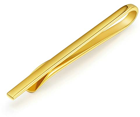 Skcess Krawattennadel Gold, Krawattenklammer für Herren Piloshed-Clip Krawattenklammern Rostfreier Stahl Geschenke für Herren Und Damen