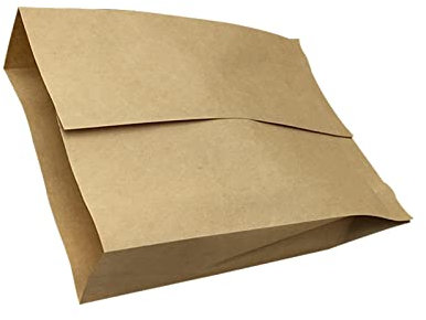100 Stück Flachbeutel Geschenktüten Papier, Mini Kraftpapiertüten Kraft Umschlag Klein Kraftpapiertüten Mini Papiertüten für Bäckereitüten Kuchen Schmuck Samentüten Candy Tüten-braun-13x4x18cm