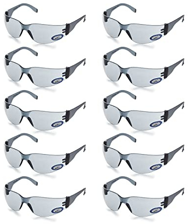MSK Production Sicherheitsbrille Blues Dark - x10 Stück, 10er Box, Schutzbrille, Arbeitsschutzbrille, Augenschutz, Brille für die Arbeit, Schutzbrille getönt