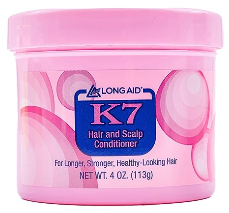 Ampro Long-Aid K7 Hair and Scalp Conditioner - Rich with Natural Emollients - Provides Stronger Hair and Scalp for All Hair Textures - Protects Against Humidity and Nature - 4 oz