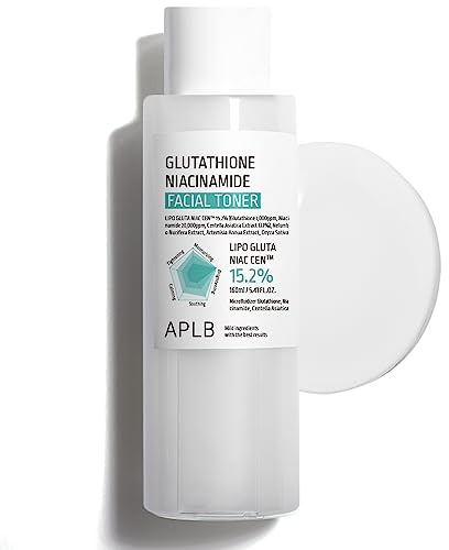 APLB Glutathione Niacinamide Facial Toner | LIPO GLUTA NIAC CEN™ 15.2% 5.41 FL.OZ/Korean Skincare, Replenishing Moisture, Revitalize for Gentle and Improve Skin Texture Through Niacinamide