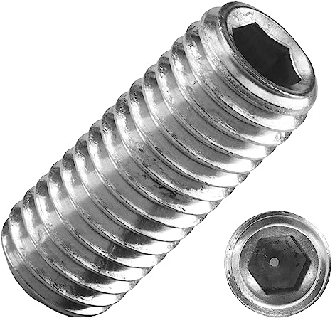 5 Stück Gewindestifte M10 x 10 mm V2A | DIN 913 | Madenschrauben Innensechskant Kegelkuppe | Techtanium