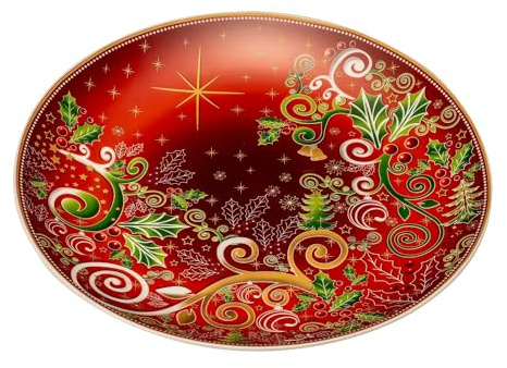 Palais Royal Assiette panettone gâteau 31 cm en porcelaine table de Noël