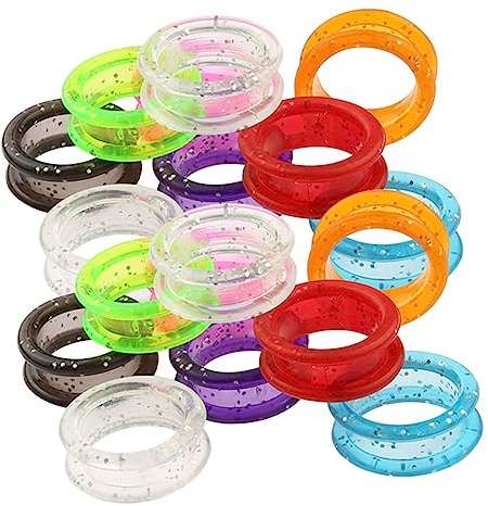 20Pcs Soft Silicone Finger Rings for Pet Shears and Barber Scissors Comfortable Finger Inserts Grips Thumb Protector Grooming Shear Accessories for Dog Hair Cutting
