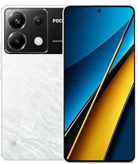 Xiaomi POCO X6 5G - Smartphone 12GB RAM 256GB ROM, Snapdragon® 7s Gen 2, 6.67 1.5K Flow AMOLED, 120Hz, cámara 64MP, 5000mAh, Carga 67W, Blanco [versión Global]