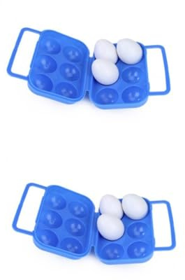 Healvian 2 Stücke Lagerung Tragbare Falten Träger Box Für 6 Eier Abs Camping Picknick Zubehör