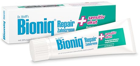 Bioniq® Repair Dentifricio Sensitive Acute - 1 x 75 ml - Riduce la sensibilità dei denti - Lenisce il nervo dentale e rigenera le gengive.