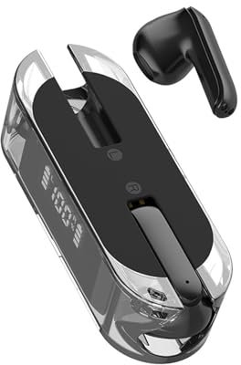 True Wireless Cuffie In-Ear Cuffie per sport all'aperto Mini auricolari BT Cuffie wireless Cuffie musicali TM50 semi-in-ear a bassa potenza trasparente auricolare BT wireless rosa