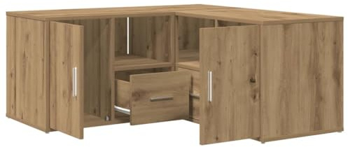 vidaXL Eckregal Artisan-Eichen-Optik 160x40x45 cm Holzwerkstoff