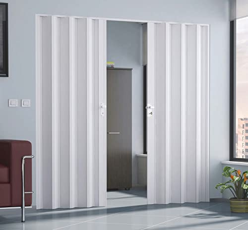Porte pliante MOSCHITELLA personnalisée 156-408 cm Largeur OUVERTURE CENTRALE en PVC Multicolore hauteur 220 cm