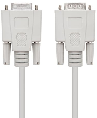 Blendend Serielles Nullmodemkabel mit DB9-Stecker auf DB9-Buchse, Länge 3,0 m, ideal für direkte Kommunikation zwischen Geräten.