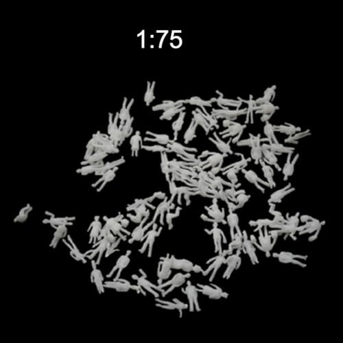 Unlackierte Modellfiguren mit 0,4 mm Dicke, 100 Stück, verschönern Sie Ihre Eisenbahn-Layouts mit realistischen Miniaturen