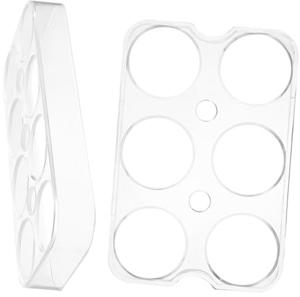 RORPOIR Soporte para Huevos Nevera Diseño Antideslizante y Plástico Resistente, Bandeja de Huevos para Refrigerador Compatible Varios Modelos, Paquete de 2 Piezas Adecuado para Cocina