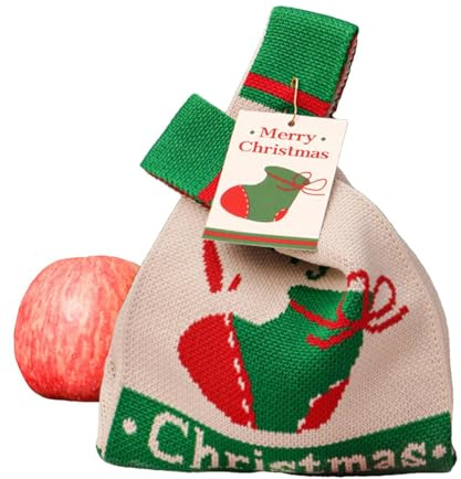 Ancsttu Julväskor, presentpåse - 23 x 14 cm julgodisväskor för godsaker jul godispåsar med handtag för klassrum