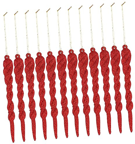MOLUCKFU 12stücke Weihnachtsbaum Glitzernde Hängedekoration Für Festliche Anlässe Für Winter Hochzeiten Und Weihnachtsfeiern Leicht Und Einfach Anzubringen