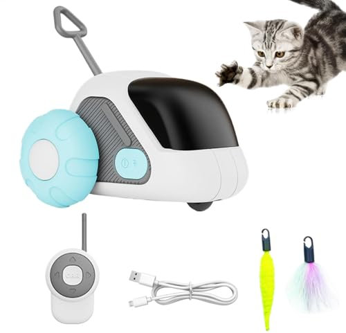 Ferngesteuertes Katzenspielzeug, Smart Cat Toys, Interaktives Katzenfederspielzeug, Automatisches Katzenübungsspielzeug, Katzenanreicherung Spielzeug, Ferngesteuertes Katzenfederspielzeug, Kätzchen