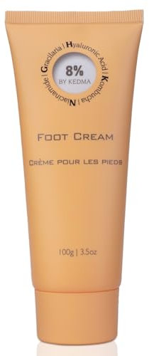 8% - Crema Riparatrice Piedi con Kombucha e Acido Ialuronico - Idratante e Nutriente - Tutti i tipi di pelle - Senza parabeni, solfati - 100g