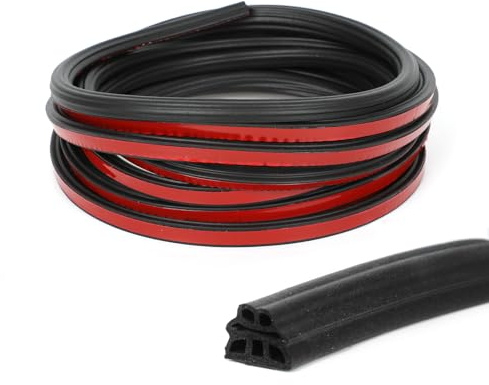 Gummi Türdichtung,Zimmertürdichtung Fensterdichtung,Haustür Dichtung,Türrahmen Dichtung Zargendichtung,10mm x 10mm Anti-Kollision, Schalldämmung,Staubdicht,10 M
