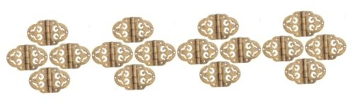 jojofuny 16stücke Mini Holzschatullen Scharniere Kupfer Retro Design Für Schmuckkästchen Möbel Und Miniaturmöbel Langlebig Und Praktisch