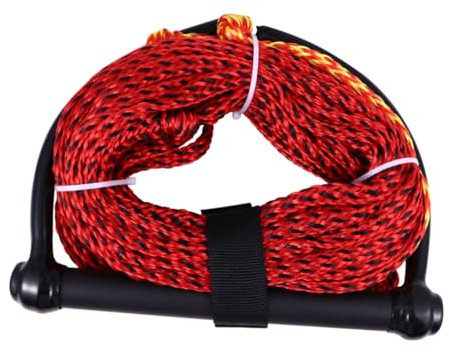 POPETPOP Schwarze Wasser Ski Seil Mit Griff Leine Für Wasserski Wakeboard Und Kneeboard Uv-beständig Abriebfest Bequemes Greifen Für Wassersport Und Bootfahren