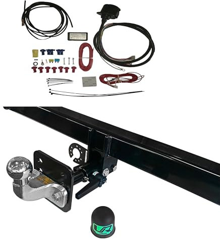 UmbraRimorchi Detachable Flange Towbar + 13Pin Universal Wiring Compatible with Mahindra GOA 2006-07/2018
