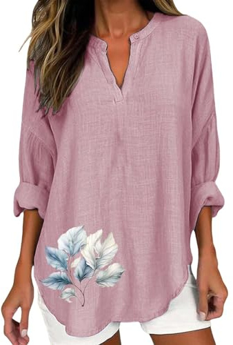 Uwdiohq Promo du Jour Chemise Blanche Femme Chic Et Élégant Chemisier Camel Tenue Sexy Noel Blouse Soiree Grande Taille Pull Long Col V Haut Noir Dentelle Manche Longue Orange Leger Printemps Sweat