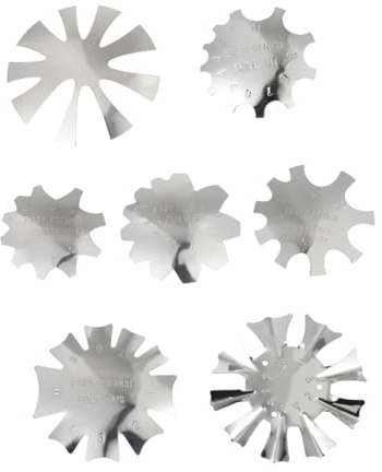 WRITWAA 7pièces Coupe-ongles Gabarit Pochoir pour Nail Art Outil de Manucure DIY avec Embouts et Stencils