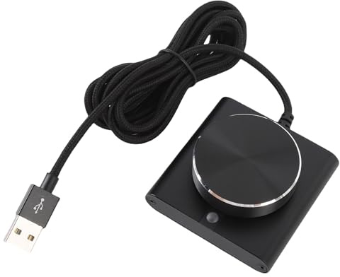 Tosuny Bouton de Commande de Volume USB, Contrôleur de Support PC, Cadran de Réglage du Son Externe avec Bouton Rotatif à 360 ° et Muet 1-clé pour Les Victoires 7/8/10/11 Vista OS X