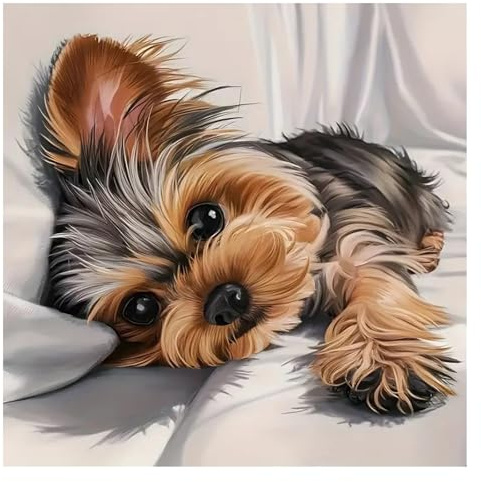 GLIDIAM Diamond Painting Hund, Diamant Malerei Bilder Hunde Welpen Tiere, 30x30cm DIY Full Drill Basteln Erwachsene, Mosaik Stickerei Kreuzstich Geschenk für Wanddeko Wohnzimmer Schlafzimmer