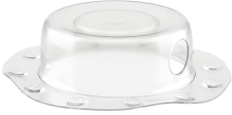 Wellrun Transparent Bath Overflow Cover,Universal Bathtub Drain Stopper Cap,Round Anti-Overflow Drain Cover,Adds Inches of Water