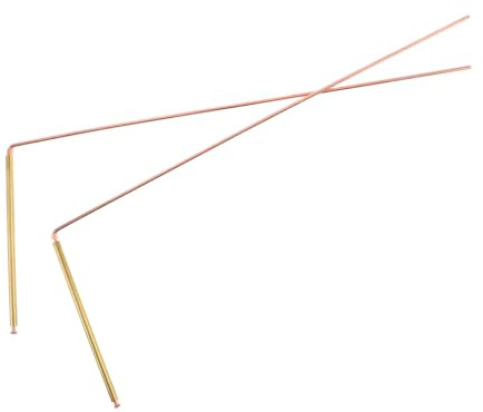 SOIMISS Baguettes Magiques en Cuivre Bicolores pour Détection De Trésors Et d'eau en Plein Air, 2 Pièces Portables Légères, Outils Divinatoires Multifonctions en Laiton pour Radiesthésie