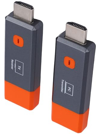 Sxhlseller Trasmettitore e Ricevitore HDMI Wireless, 165 Piedi/50 M per Decodifica 4K 1080P@60Hz, Plug and Play, Extender HDMI Wireless Portatile 2.4G/5.8G per Laptop PC TV Proiettore
