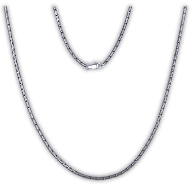 Lunara Atelier Titan Halskette, Long Box Kette 2,5 mm, 100% reines Titan, für empfindliche Haut, hypoallergen, schlicht und zeitlos (24'' ~ 61 cm)
