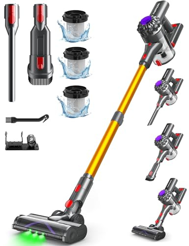 VACTechPro Cordless Vacuum Cleaner, 35KPA 6-in-1 Stick Vacuum, Long Runtime Lightweight Handheld Vacuums, for Hardwood Floor Carpet Car Pet Hair