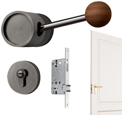 Lpoppcx Maniglie per Porte Interne con Serratura | Per Privacy Silenziosa Senza Chiave - Maniglia Con Serratura Per Interni | Per Bagno Camera Da Ingresso Interno Casa
