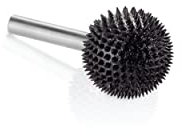 Kutzall Extreme Sphere Rotary Burr 1⁄4 Shaft, Very Coarse - Woodworking Attachment for Bosch, DeWalt, Milwaukee, Makita Tools. Abrasive Tungsten Carbide, 1 (25.4mm) Head Diameter, SX-1C