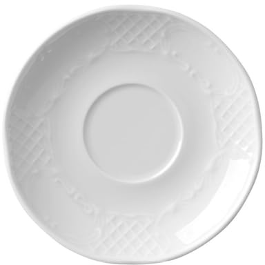 HENDI Platillo para tazas de café expreso, ø130mm, con bordes reforzados, porcelana blanca