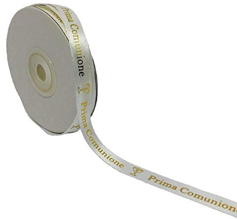 PuntoCasaStore Band Satin Vit 10 mm x 25 meter Skrivet första nattvarden