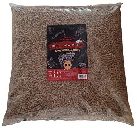 Exstream BBQ 10kg Pellet - 8 Species - For Use With Ninja Electric Smokers & Ooni Pizza Ovens (Chestnut)