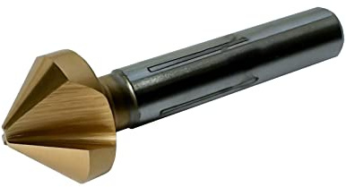 CNC QUALITÄT Avellanador cónico Ø 6,3 / 8,3 / 10,4 / 12,4 / 16,5 / 20,5 mm - avellanador HSS - Revestimiento TiN - Procesamiento universal - 20,5 mm - Vástago de 10 mm