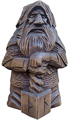 Stronrive Gartenzwerg Statue Harz Wikinger Krieger Statue Lustige Gartenzwerge Figuren Für Rasenhof Dekoration Nordische Heidnische Harz Statue Gartenzwerg Ornamente Im Freien Sammler Garten Figuren