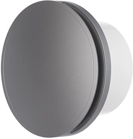 LIRAST Ø 150mm Silber Badlüfter - Ventilator mit Kugellager - Lüfter für Effiziente Belüftung im Bad Kuche WC