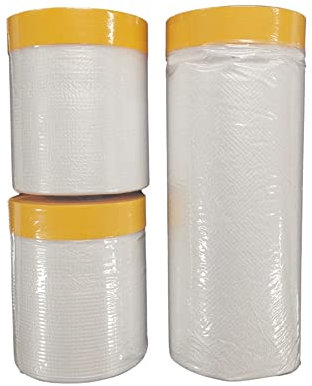 82 m Abdeckfolie mit Goldband | Set 2 Rollen á 33 m x 55 cm Folie + 1 Rolle 16 m x 270 cm Folie